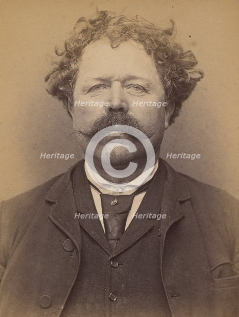 Naudet. Gervais. 40 ans, né à Echaleau (Côte-d'Or). Menuisier. Anarchiste. 10/3/94. , 1894. Creator: Alphonse Bertillon.