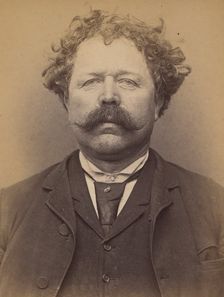 Naudet. Gervais. 40 ans, né à Echaleau (Côte-d'Or). Menuisier. Anarchiste. 10/3/94. , 1894. Creator: Alphonse Bertillon