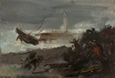Naufrage dans le port de Dieppe, 1873. Creator: Jean-Baptiste Carpeaux