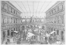 Naumachia in the Court of Palazzo Pitti, from an Album with Plates documenting the Fe..., 1589-1592. Creator: Orazio Scarabelli
