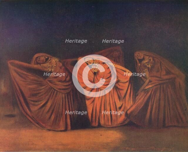 'Nautch Girls at Delhi', 1905. Artist: Mortimer Luddington Menpes.