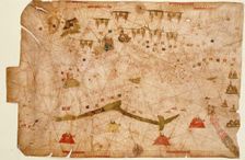 Nautical chart of the Mediterranean Sea, 1508