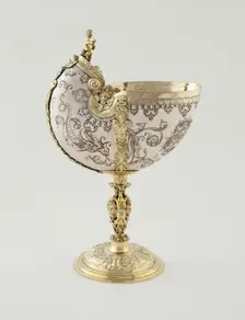 Nautilus-Shell Cup, Augsburg, c. 1600/1700 (19th century mounts). Creator: Unknown