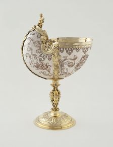 Nautilus-Shell Cup, Augsburg, c. 1600/1700 (19th century mounts). Creator: Unknown
