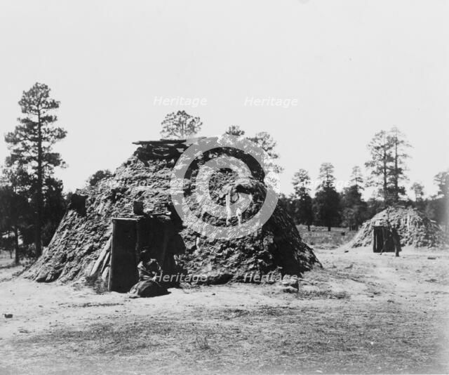 Navaho hogan, c1905. Creator: Edward Sheriff Curtis.