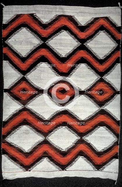 Navajo blanket, North American Indian, 19th century. Artist: Unknown