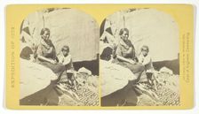 Navajo Indian Squaw, and Child, at their home, in Cañon de Chelle, 1873. Creator: Tim O'Sullivan