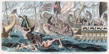Naval Combat, engraving, 1862