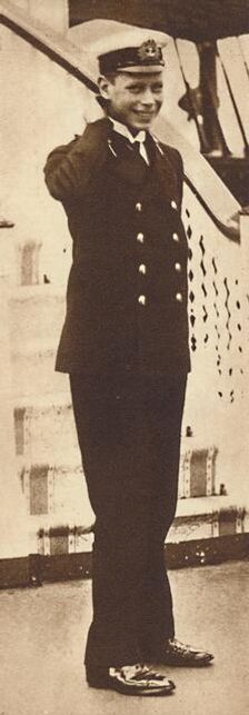 Naval cadet Prince Albert in the Royal Yacht Victoria and Albert, 1912 1937