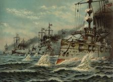 Naval Battle of Santiago de Cuba, 1898, navy from Spain and from the United States of America