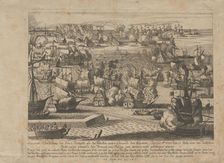 Naval battle between the Russian and Ottoman fleet on July 13, 1788, 1788. Creator: Anonymous