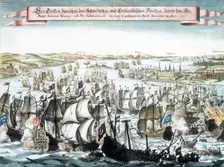 Naval battle in Oresund between the Netherlands and Sweden, 1658. Creator: Unknown