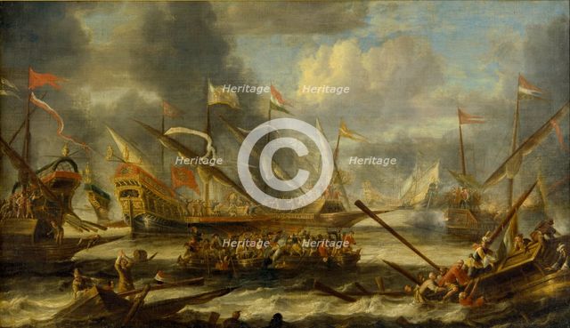Naval Battle In Turbulent Waters, 1652. Creator: Peeters, Catharina (1615-after 1676).
