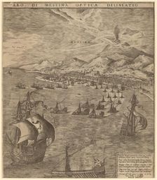 Naval Battle in the Straits of Messina, 1561. Creator: Frans Huys