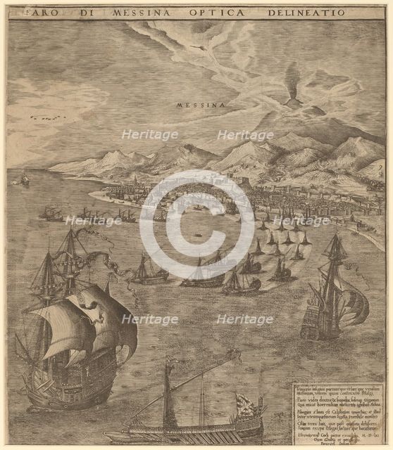 Naval Battle in the Straits of Messina, 1561. Creator: Frans Huys.