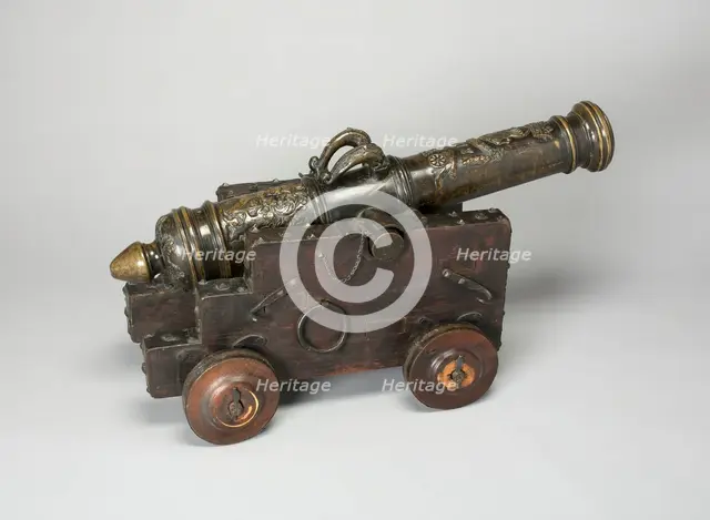 Naval Gun with Carriage, Europe, 1673. Creator: Unknown.