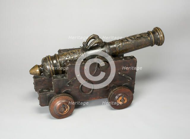 Naval Gun with Carriage, Europe, 1673. Creator: Unknown.