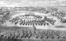 Naval Engagement between the Swedes and the Russians, at Hango Head, 1714 - from a Russian print of Creator: Unknown
