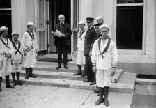 Naval Scouts at White House, Washington, D.C., 1917. Creator: Harris & Ewing