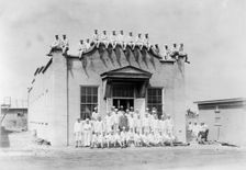 Naval Scouts - House That Jack Built, 1917. Creator: Harris & Ewing