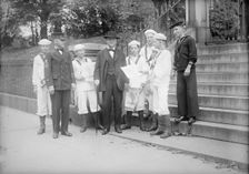 Naval Scouts with Daniels at White House, 1917. Creator: Harris & Ewing