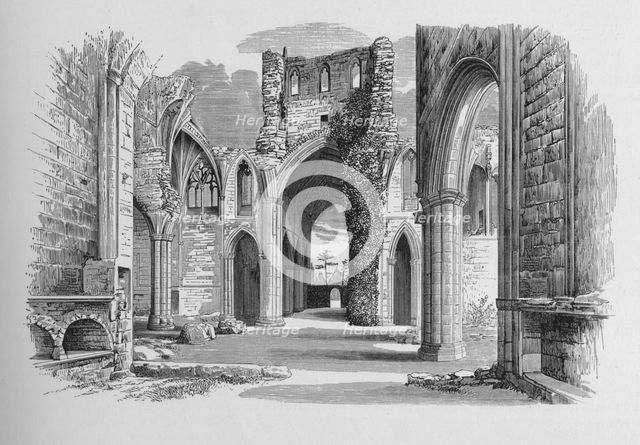 'Nave and North and South Aisle', Melrose Abbey, c1880, (1897). Artist: Alexander Francis Lydon.