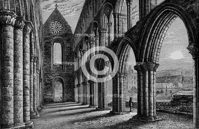 'Nave Looking West', Jedburgh Abbey, c1880, (1897). Artist: Alexander Francis Lydon.