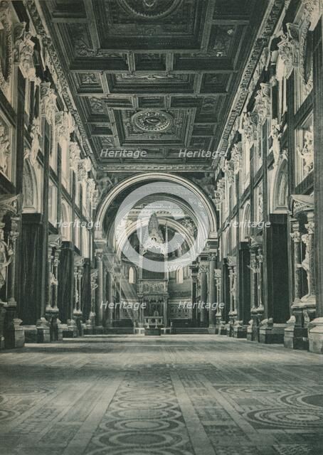 Nave of the Basilica San Giovanni in the Lateran, Rome, Italy, 1927. Artist: Eugen Poppel.