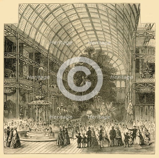 'Nave of the Great Exhibition of 1851', (c1876). Creator: Unknown.