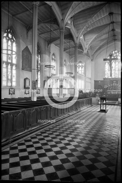 Nave of Christ Church, Meadow Lane, Hunslet, Leeds, West Yorkshire, c1955-c1972. Creator: Ursula Clark.