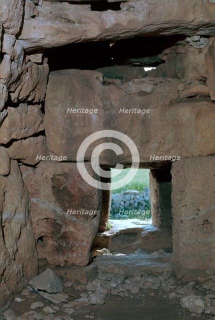 Naveta at Els Tudons, an interior view, c.2000 BC. Artist: Unknown