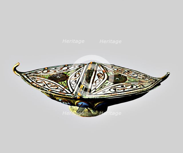 Naveta with Limoges enamels.