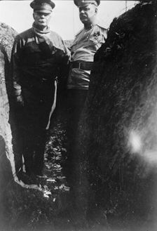 Navidski Col., Russian Army, Right, with Gen. Hugh L. Scott On His Visit To Russia, 1917. Creator: Harris & Ewing