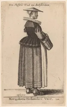 Navigatoris Hollandici Vxor. Creator: Wenceslaus Hollar