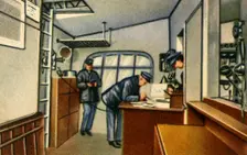 Navigation room on board a zeppelin, 1932. Creator: Unknown