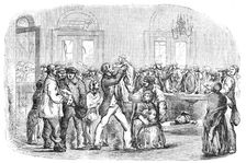 Navvies at the North-Western Railway Terminus, Euston-Square, 1854. Creator: Unknown