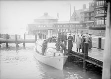 Navy, U.S. Pier at Old Pt. Comfort, 1914. Creator: Harris & Ewing