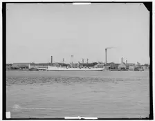 Navy yard from Pierce's Island, Portsmouth, N.H. i.e. Portsmouth Navy Yard, Kittery, Maine, c1907. Creator: Unknown