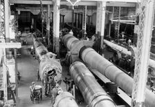 Navy Yard, U.S., Washington - 14 Inch Guns, Ready To Go To Proving Ground, 1917. Creator: Harris & Ewing