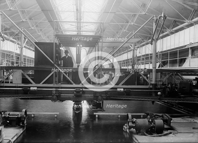Navy Yard, U.S., Washington - Model Testing Basin, Maryland, 1917. Creator: Harris & Ewing.