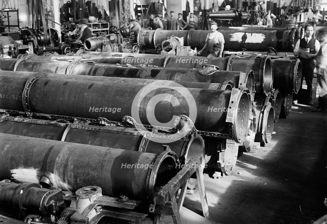 Navy Yard, U.S., Washington - Torpedo Shop, 1917. Creator: Harris & Ewing.