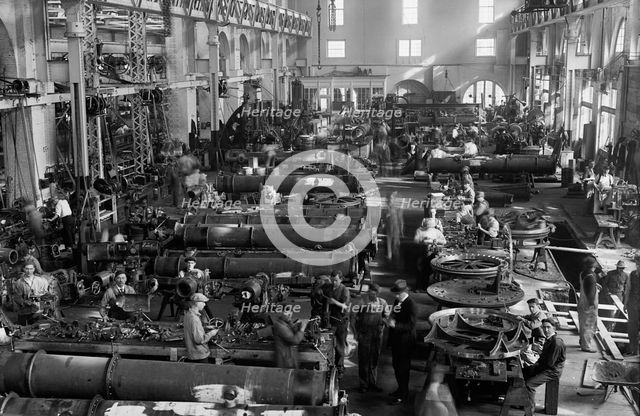 Navy Yard, U.S., Washington - Torpedo Shop, 1917. Creator: Harris & Ewing.