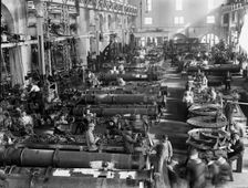 Navy Yard, U.S., Washington - Torpedo Shop, 1917. Creator: Harris & Ewing