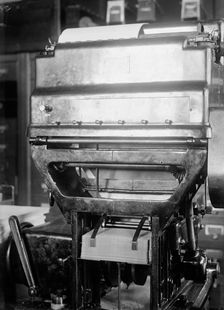 Navy Department, U.S. Tabulator-Printer Machine, Bureau Sup. And Accts., 1917. Creator: Harris & Ewing