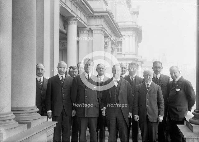 Navy Department, U.S. Navy Department Chiefs - Heads: Adm. Strauss, Chief of Ordnance..., 1916. Creator: Harris & Ewing.