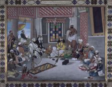 Nawab Muhammad Abd al-Rahman Khan of Jhajjar with his court, India, c1849-1852. Creator: Ghulam Ali Khan