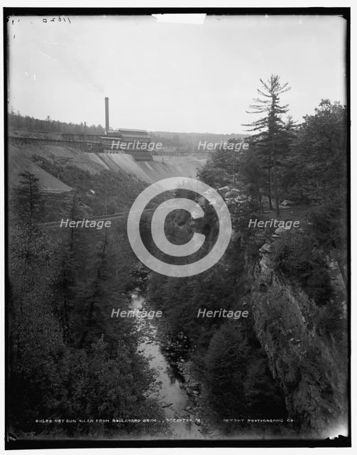 Nay Aug Glen from boulevard bridge, Scranton, Pa., between 1890 and 1901. Creator: Unknown.