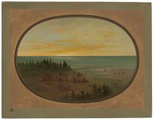Nayas Village - Indians Bathing, 1855/1869. Creator: George Catlin