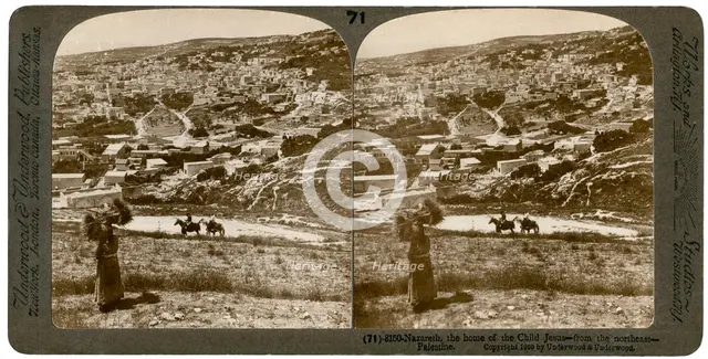 Nazareth, as seen from the north-east, Palestine, 1900.Artist: Underwood & Underwood