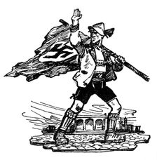 Nazi cartoon, 1940